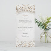 Elegant Classy White Baroque Frame Wedding メニュー (スタンド正面)