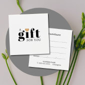 Elegant Clean Faux Gold Heart Gift Certificate