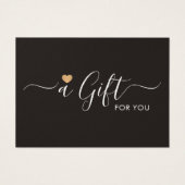 Elegant Clean Faux Gold Heart Ivory Black (正面)