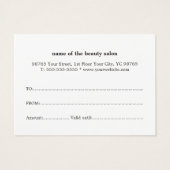 Elegant Clean Faux Gold Heart Ivory Black (裏面)