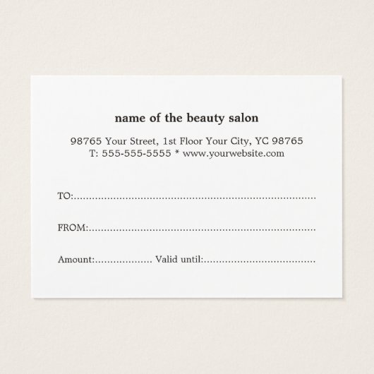 Elegant Clean Faux Gold Heart Ivory Black (裏面)