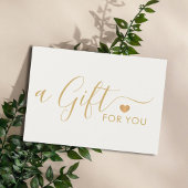 Elegant Clean Faux Gold Heart Warm White