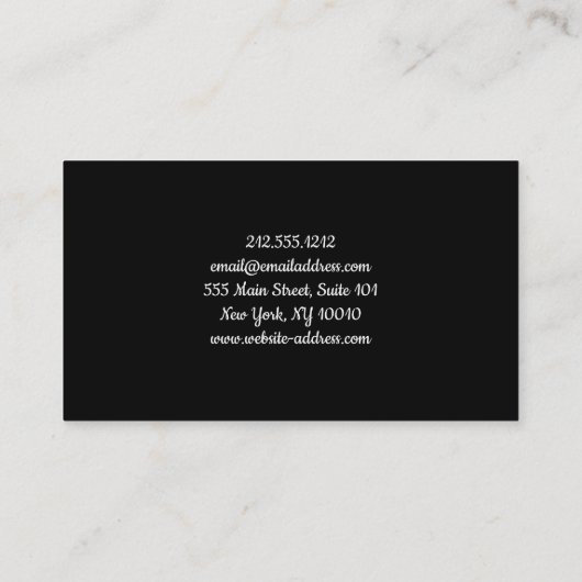 Elegant Cleaning Service Glitter Bokeh Business Ca 名刺 (裏面)