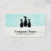 Elegant Cleaning Service Glitter Watercolor Busine 名刺 (正面)