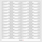 Elegant Clear or White Skin Cream Jar Label 1"x 7" シール (シート)