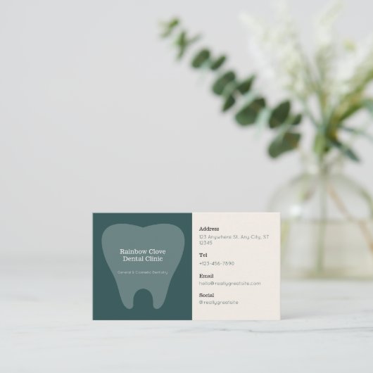 Elegant Clinical Dentist  Practice Appointment 名刺 (スタンド正面)