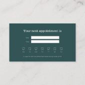 Elegant Clinical Dentist  Practice Appointment 名刺 (裏面)