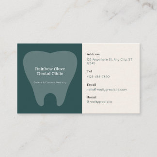 Elegant Clinical Dentist  Practice Appointment 名刺