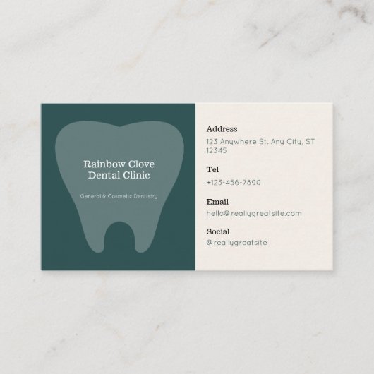 Elegant Clinical Dentist  Practice Appointment 名刺 (正面)