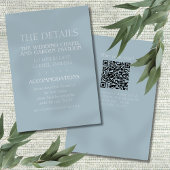 Elegant Coastal Blue Modern Wedding エンクロージャーカード