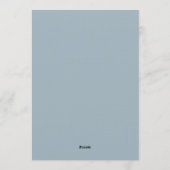 Elegant Coastal Blue Modern Wedding Invitation 招待状 (裏面)