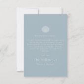 Elegant Coastal Blue Wedding Flat Thank You Card サンキューカード (裏面)
