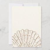 Elegant Coastal Clamshell Champagne Beige Wedding 招待状 (裏面)