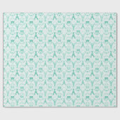 Elegant Coastal Lobster and Crabs in Mint Green ラッピングペーパー (フラット)