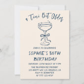 Elegant Cocktail A Tini Bit Older 30th Birthday 招待状 (正面)