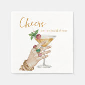 Elegant Cocktail Bridal Shower スタンダードカクテルナプキン (正面)