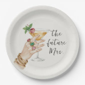Elegant Cocktail Bridal Shower ペーパープレート (正面)
