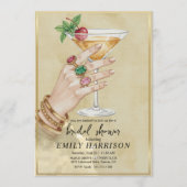 Elegant Cocktail Bridal Shower Invitation Art 招待状 (正面)