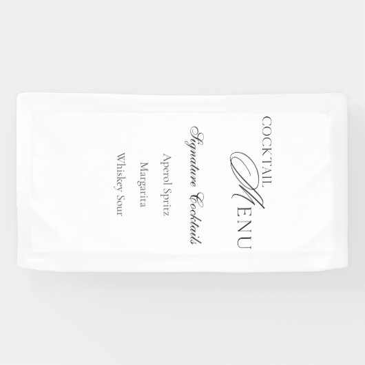 Elegant Cocktail Menu Wedding Banner 横断幕 (横)
