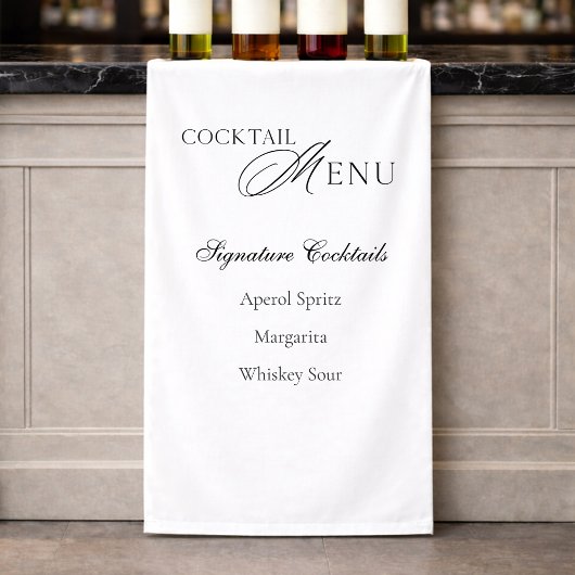 Elegant Cocktail Menu Wedding Banner 横断幕
