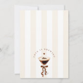 Elegant Coffe Bow Bridal Shower  招待状 (裏面)