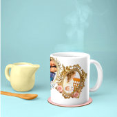 Elegant Coffee Mug with Classic Gold Frame - Desig カフェラテマグ