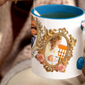 Elegant Coffee Mug with Classic Gold Frame - Desig カフェラテマグ