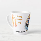 Elegant Coffee Mug with Classic Gold Frame - Desig カフェラテマグ (左アングル)