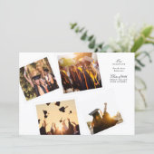 elegant collage 4 photo black white class of 2026 案内状 (スタンド正面)