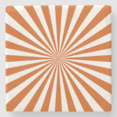 Elegant coloful orange brown sunshine geometric ストーンコースター (正面)