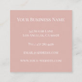 Elegant Color Stripes Personalized Business Card スクエア名刺 (裏面)