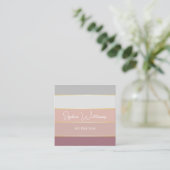 Elegant Color Stripes Personalized Business Card スクエア名刺 (スタンド正面)