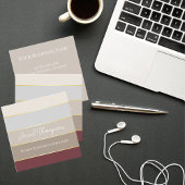 Elegant Color Stripes Personalized Business Card スクエア名刺