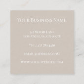 Elegant Color Stripes Personalized Business Card スクエア名刺 (裏面)