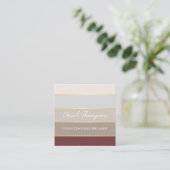 Elegant Color Stripes Personalized Business Card スクエア名刺 (スタンド正面)