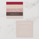 Elegant Color Stripes Personalized Business Card スクエア名刺 (正面/裏面)