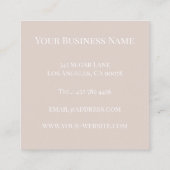 Elegant Color Stripes Personalized Business Card スクエア名刺 (裏面)
