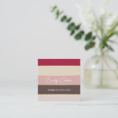 Elegant Color Stripes Personalized Business Card スクエア名刺 (スタンド正面)