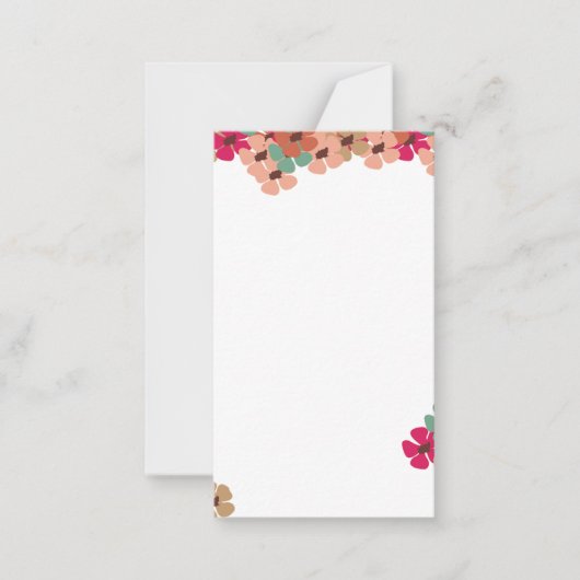 Elegant Colored Floral Greeting Card ノートカード (正面)