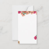 Elegant Colored Floral Greeting Card ノートカード (裏面)