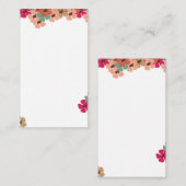 Elegant Colored Floral Greeting Card ノートカード (正面/裏面)