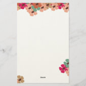 Elegant Colored Floral Greeting Card 便箋 (裏面)