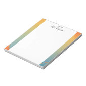 Elegant Colored Frame Teacher Notepad ノートパッド (回転)