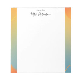 Elegant Colored Frame Teacher Notepad ノートパッド