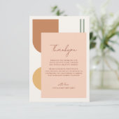 Elegant Colorful Boho Arches QR Code Wedding サンキューカード (スタンド正面)