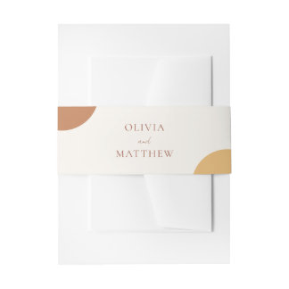 Elegant Colorful Boho Retro Arches Modern Wedding 招待状ベリーバンド