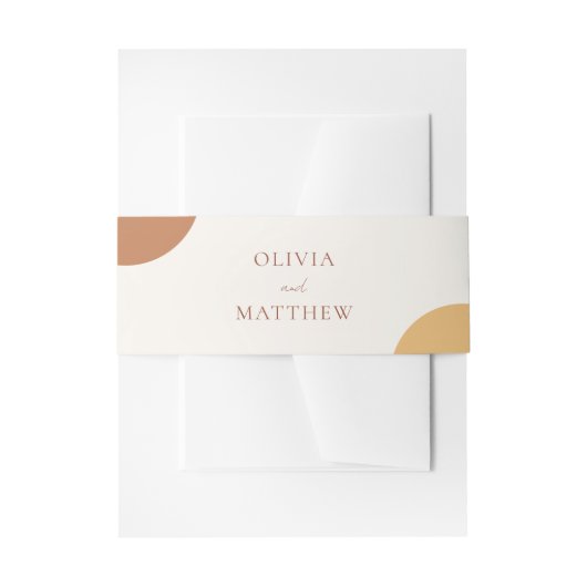 Elegant Colorful Boho Retro Arches Modern Wedding 招待状ベリーバンド (正面例)