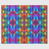 Elegant colorful diamond stained glass  ラッピングペーパー (フラット)