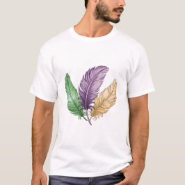 Elegant Colorful Feathers Illustration Tシャツ