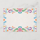 Elegant Colorful Floral Fiesta Spanish Wedding エンクロージャーカード (裏面)